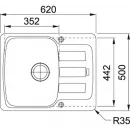 Кухонная мойка Fragranit Franke Antea AZG 611-62 графит 114.0537.801