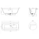 Ванна из литьевого мрамора Salini S-Sense Orlanda Axis Kit 103311M 191,1x80,5 см, белый матовый