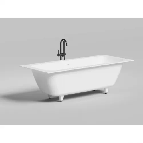 Ванна из литьевого мрамора Salini S-Sense Orlanda Axis Kit 103311M 191,1x80,5 см, белый матовый