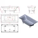 Ванна из литьевого мрамора Astra-Form Геркулес Solid Surface 01010072 190x90 см, белый матовый