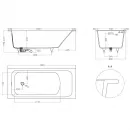 Ванна из литьевого мрамора Salini S-Sense Orlanda Kit 102112M 180x80 см, белый матовый