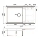 Кухонная мойка Tetogranit Omoikiri Sumi 86-GR ленинградский серый 4993564