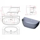 Ванна из литьевого мрамора Astra-Form Атрия Solid Surface 01010075 170x85 см, белый матовый