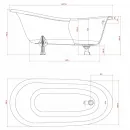 Ванна из литьевого мрамора Astra-Form Роксбург 01010032 170x79 см, отдельностоящая, белый
