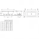 Ванна из литьевого мрамора Jacob Delafon Odeon Rive Gauche E6D153-00 180x85 см, белый