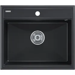 Кухонная мойка Paulmark Stepia PM115051-BLM 50x51 см, черный металлик