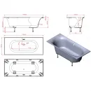 Ванна из литьевого мрамора Astra-Form Лира Solid Surface 01010076 170x75 см, белый матовый