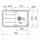 Кухонная мойка Fragranit Franke Basis BFG 611 белый 114.0259.929