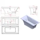 Ванна из литьевого мрамора Astra-Form Лотус Solid Surface 01010077 185x85 см, отдельностоящая, белый матовый