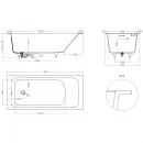 Ванна из литьевого мрамора Salini S-Sense Orlanda Kit 102111G 170x70 см, белый глянец