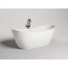 Ванна из литьевого мрамора Salini S-Sense Noemi 101712G 170,5x75,5 см, отдельностоящая, белый глянец