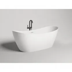 Ванна из литьевого мрамора Salini S-Sense Noemi 101712G 170,5x75,5 см, отдельностоящая, белый глянец