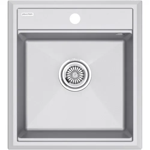 Кухонная мойка Paulmark Stepia PM115051-GRM 50x51 см, серый металлик