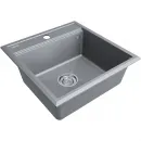 Кухонная мойка Paulmark Stepia PM115051-GRM 50x51 см, серый металлик