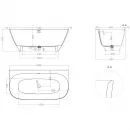 Ванна из литьевого мрамора Salini S-Sense Sofia Wall 102517GF 160x80 см, покраска по RAL глянец полностью