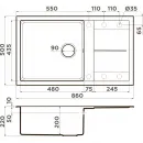 Кухонная мойка Omoikiri Tetogranit Sumi 86-ES 4997233 86x50 см, эспрессо