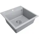 Кухонная мойка Paulmark Stepia PM115051-GRS 50x51 см, серый дым