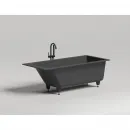 Ванна из литьевого мрамора Salini S-Sense Cascata Kit 104813GF 170x70 см, покраска по RAL глянец полностью