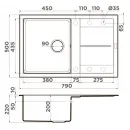 Кухонная мойка Tetogranit Omoikiri Sumi 79-GR ленинградский серый 4993552