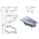 Ванна из литьевого мрамора Astra-Form Селена Solid Surface 01010080 170x100 см L, угловая, белый матовый