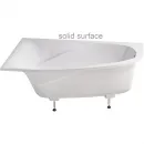 Ванна из литьевого мрамора Astra-Form Селена Solid Surface 01010080 170x100 см L, угловая, белый матовый