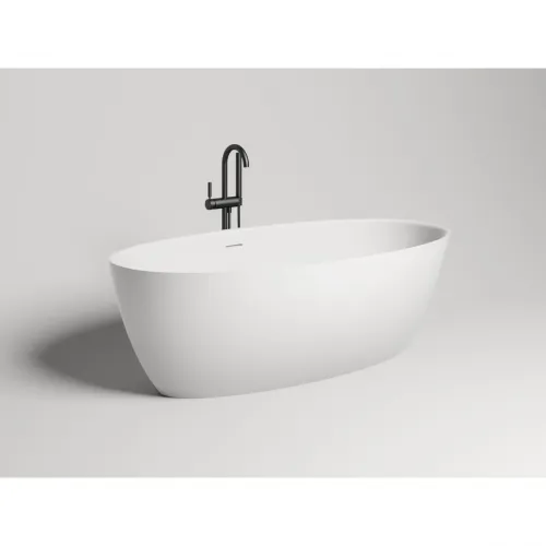 Ванна из литьевого мрамора Salini S-Sense Alda 101912G 170x81 см, отдельностоящая, белый глянец