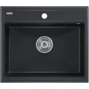 Кухонная мойка Paulmark Stepia PM115951-BLM 59x51 см, черный металлик