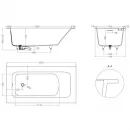 Ванна из литьевого мрамора Salini S-Sense Orlanda Kit Plus 102114M 189x99 см, белый матовый