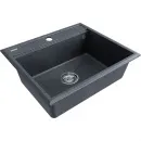 Кухонная мойка Paulmark Stepia PM115951-DG 59x51 см, графит