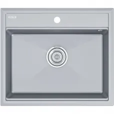 Кухонная мойка Paulmark Stepia PM115951-GRM 59x51 см, серый металлик
