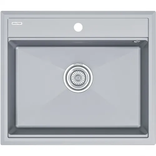 Кухонная мойка Paulmark Stepia PM115951-GRM 59x51 см, серый металлик