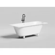Ванна из литьевого мрамора Salini S-Stone Ornella Axis Kit 103521M 180x80 см, белый матовый