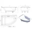 Ванна из литьевого мрамора Astra-Form Анастасия 01010025 182x125 см L, белый
