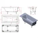 Ванна из литьевого мрамора Astra-Form Нейт Solid Surface 01010091 170x75 см, белый матовый
