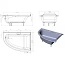 Ванна из литьевого мрамора Astra-Form Анастасия 01010024 182x125 см R, белый
