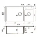 Кухонная мойка Tetogranit Omoikiri Tedori 85-2-U-PL платина 4993947