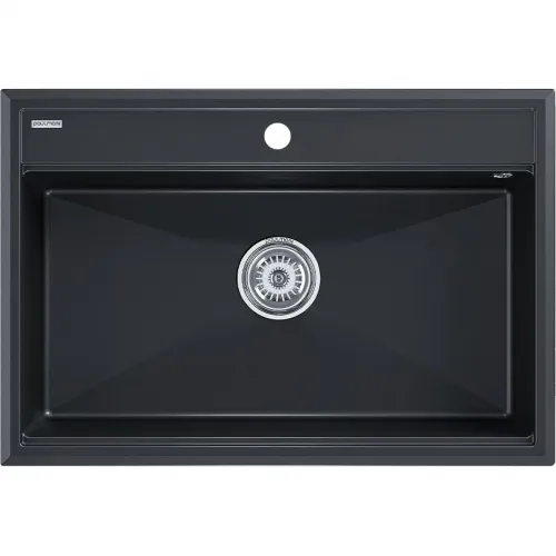 Кухонная мойка Paulmark Stepia PM117551-BLM 75x51 см, черный металлик