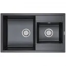 Кухонная мойка Paulmark Tandem черный металлик PM238250-BLM