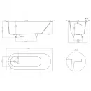 Ванна из литьевого мрамора Salini S-Sense Ornella 102311G 170x75 см, белый глянец