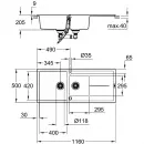 Кухонная мойка Grohe K400 черный 31643AP0