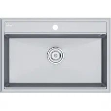 Кухонная мойка Paulmark Stepia PM117551-GRM 75x51 см, серый металлик