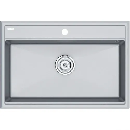 Кухонная мойка Paulmark Stepia PM117551-GRM 75x51 см, серый металлик