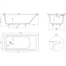Ванна из литьевого мрамора Salini S-Stone Orlanda 102022MF 180x80 см, покраска по RAL матовый полностью