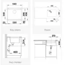 Кухонная мойка Blanco Etagon 500-U InFino глянцевый магнолия 525150