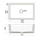 Кухонная мойка Natceramic Omoikiri Mikura 76-Tokio 2 white 4993173