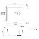 Кухонная мойка Artceramic Omoikiri Sintesi 100-GB графит 4997125