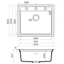 Кухонная мойка Artceramic Omoikiri Sintesi 57-CN canyon 4997142