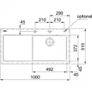 Кухонная мойка Fraceram Franke Mythos MTK 611-100 антрацит 124.0380.248