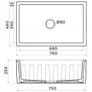 Кухонная мойка Natceramic Omoikiri Mikura 76-WH белый 4997074