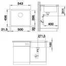 Кухонная мойка Blanco Subline 500-U InFino жасмин 523736